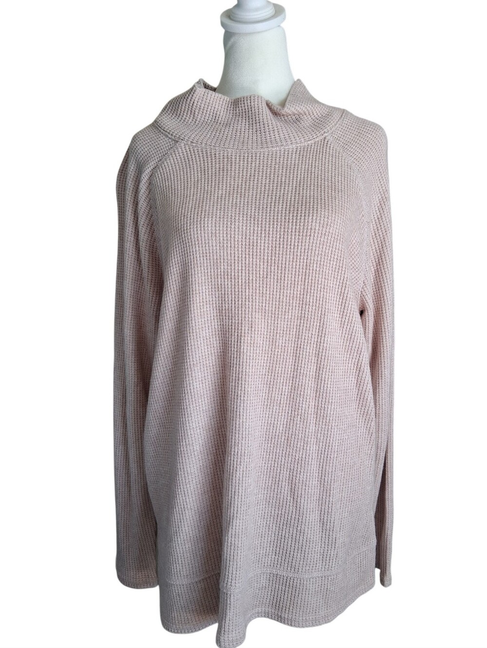 Caslon Cozy Cowl Neck Long Sleeve Waffle Knit Top XL